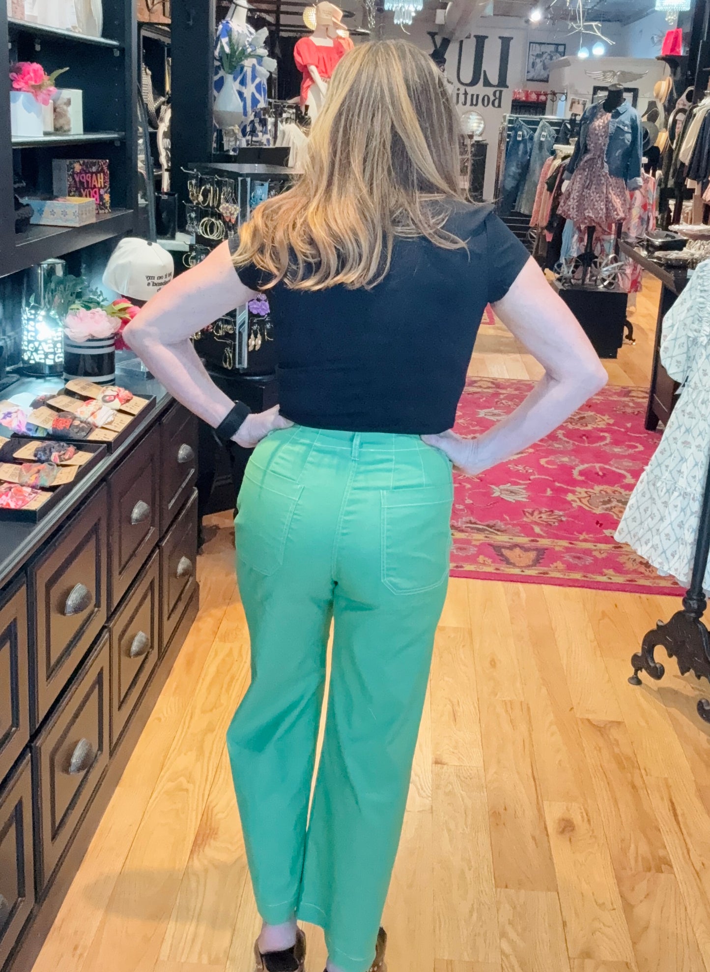 Hello Weekend Wide Leg Cropped Pants