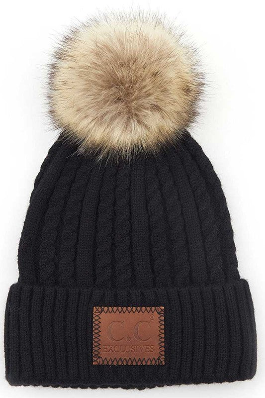 CC Brand Double Braided Hat With Leather Patch