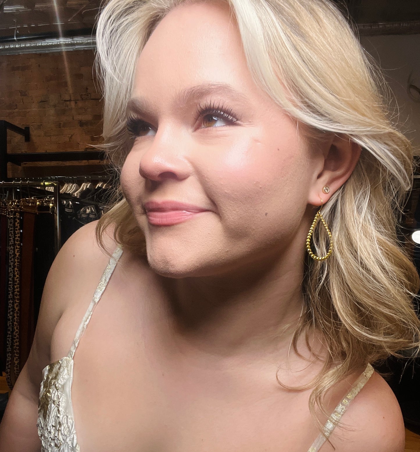 Keep It Contemporary Gold Drop Earrings