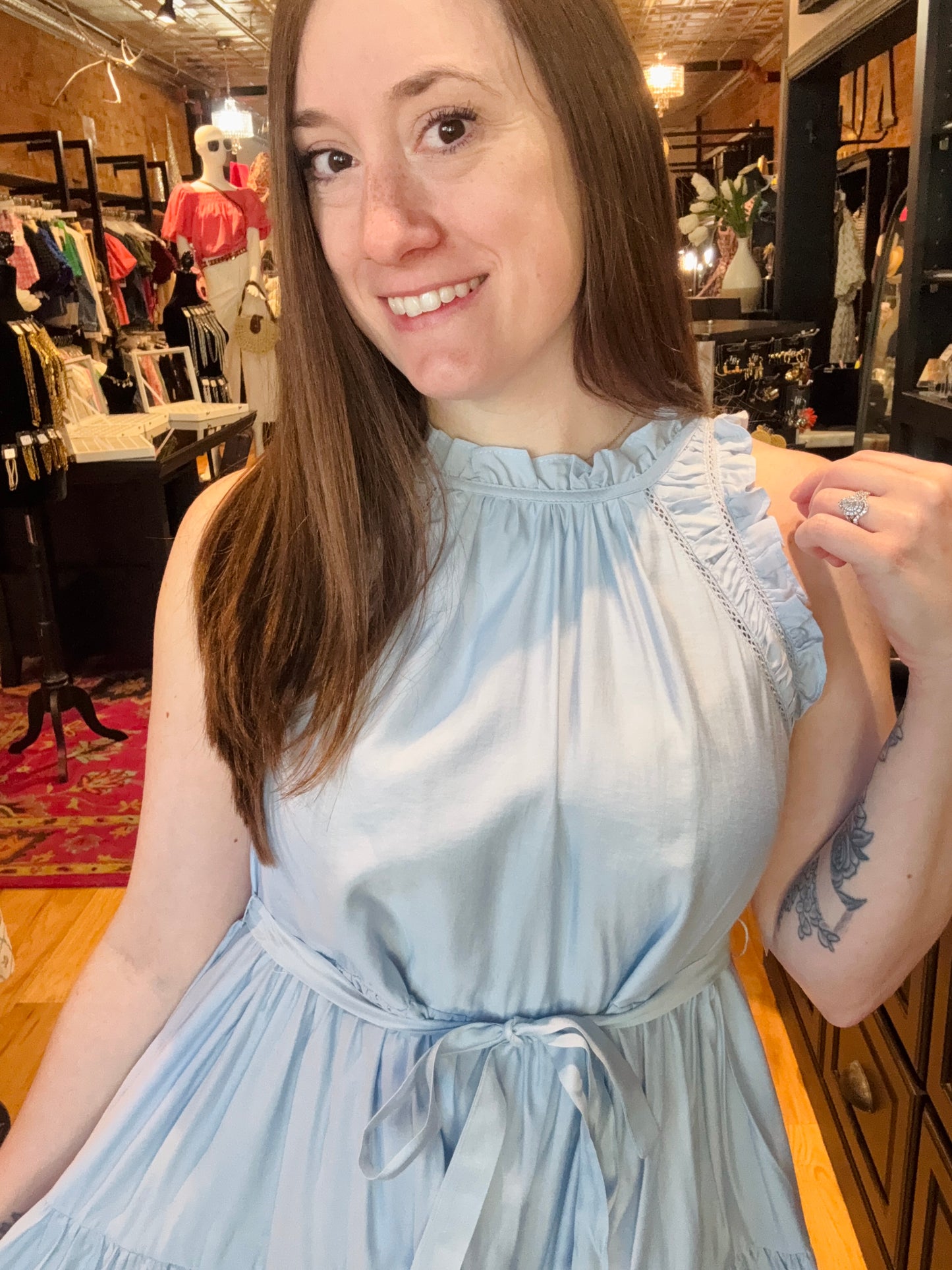 Express Yourself Ruffled Edge Dress
