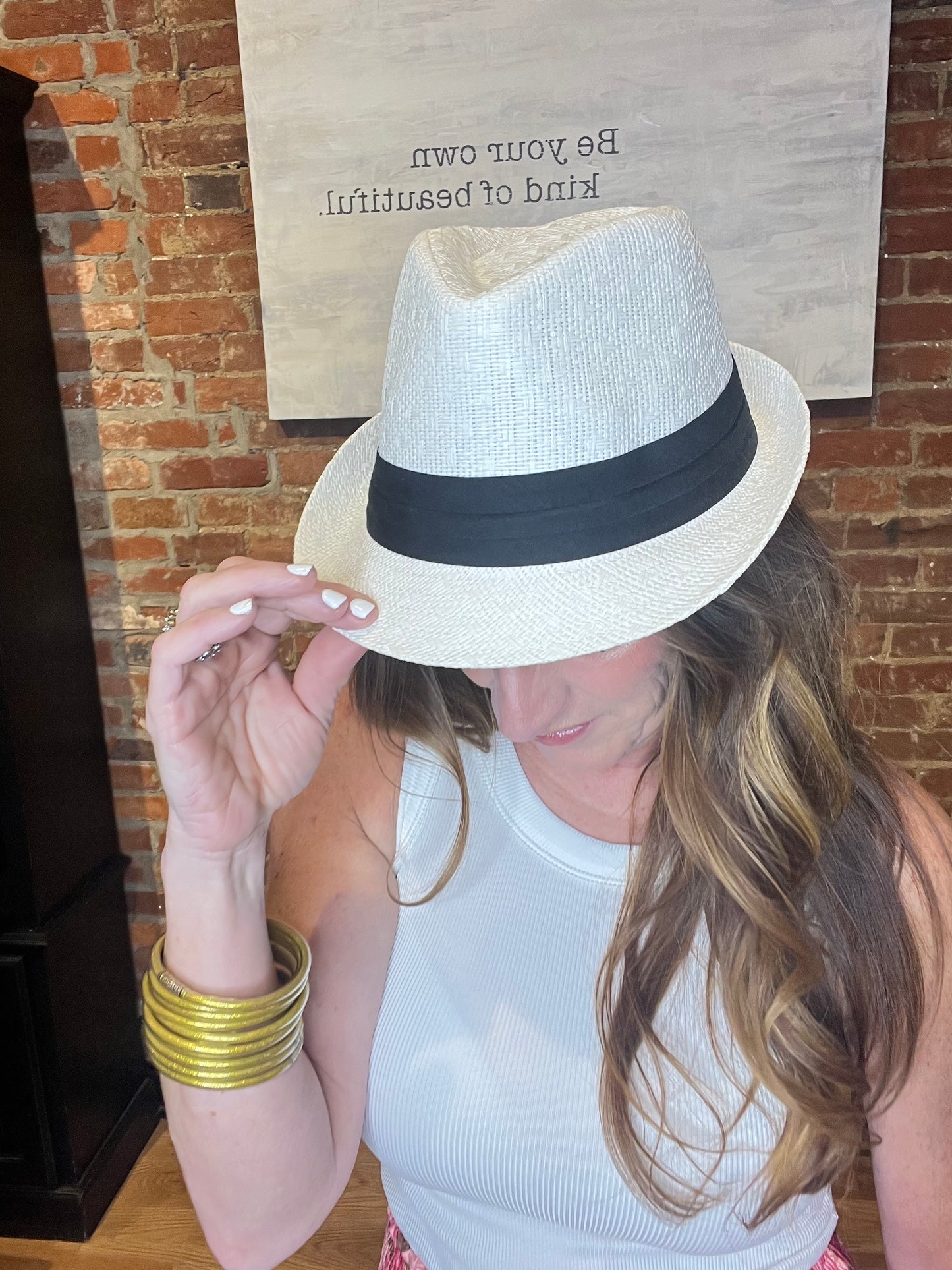 Tailored Triangle Straw Fedora