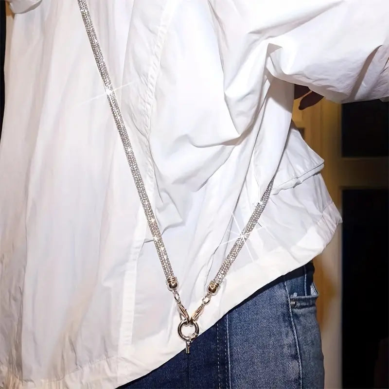 Silver Sparkle Cellphone Lanyard