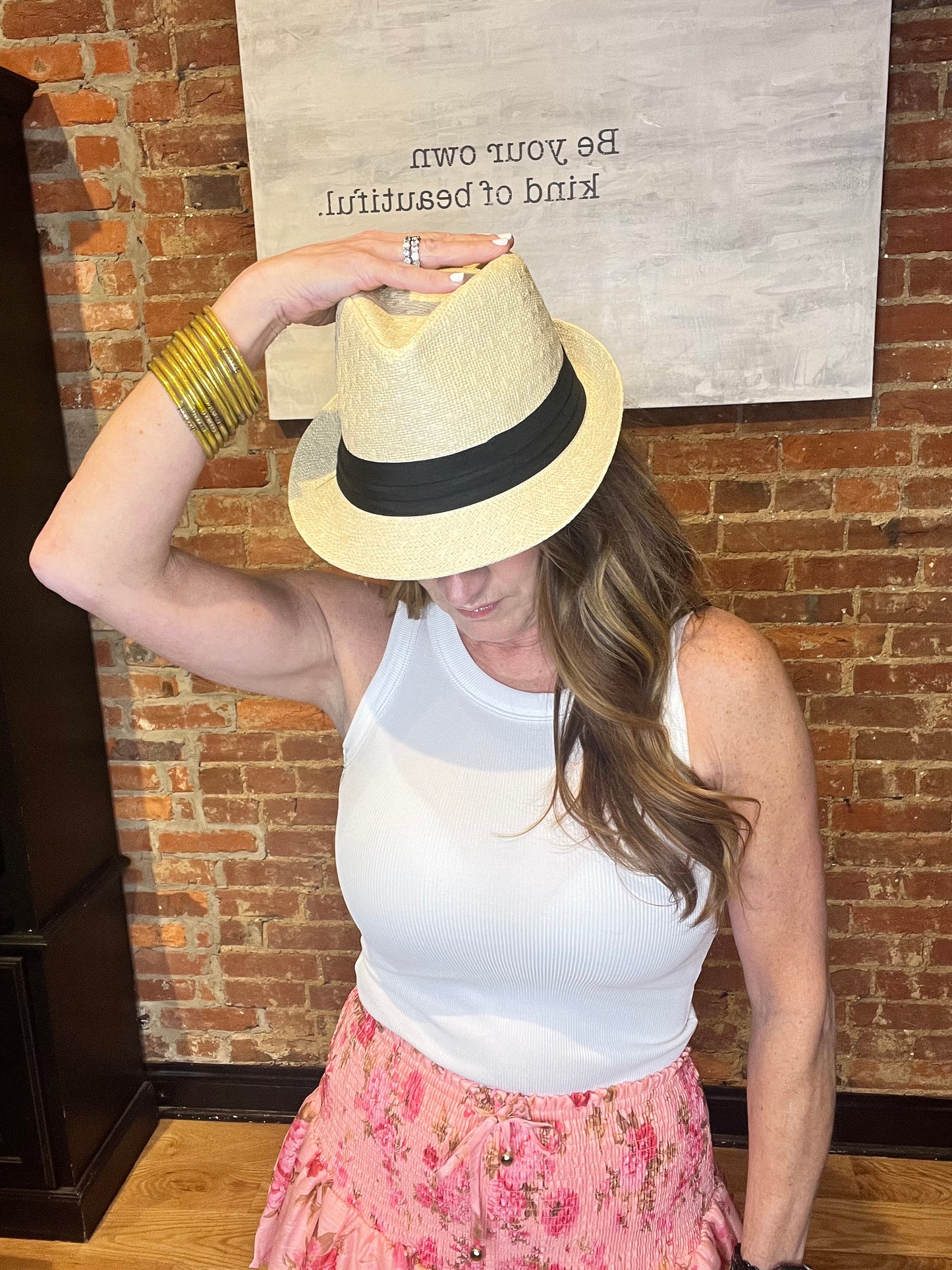 Tailored Triangle Straw Fedora