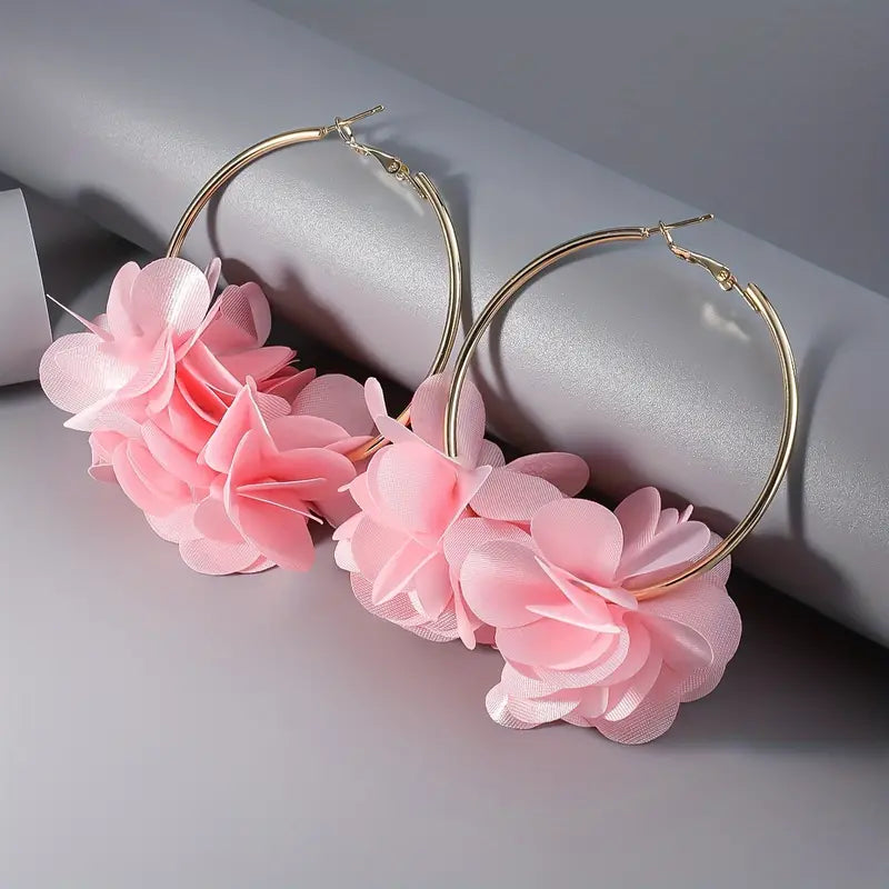Flower Power Hoop Earrings