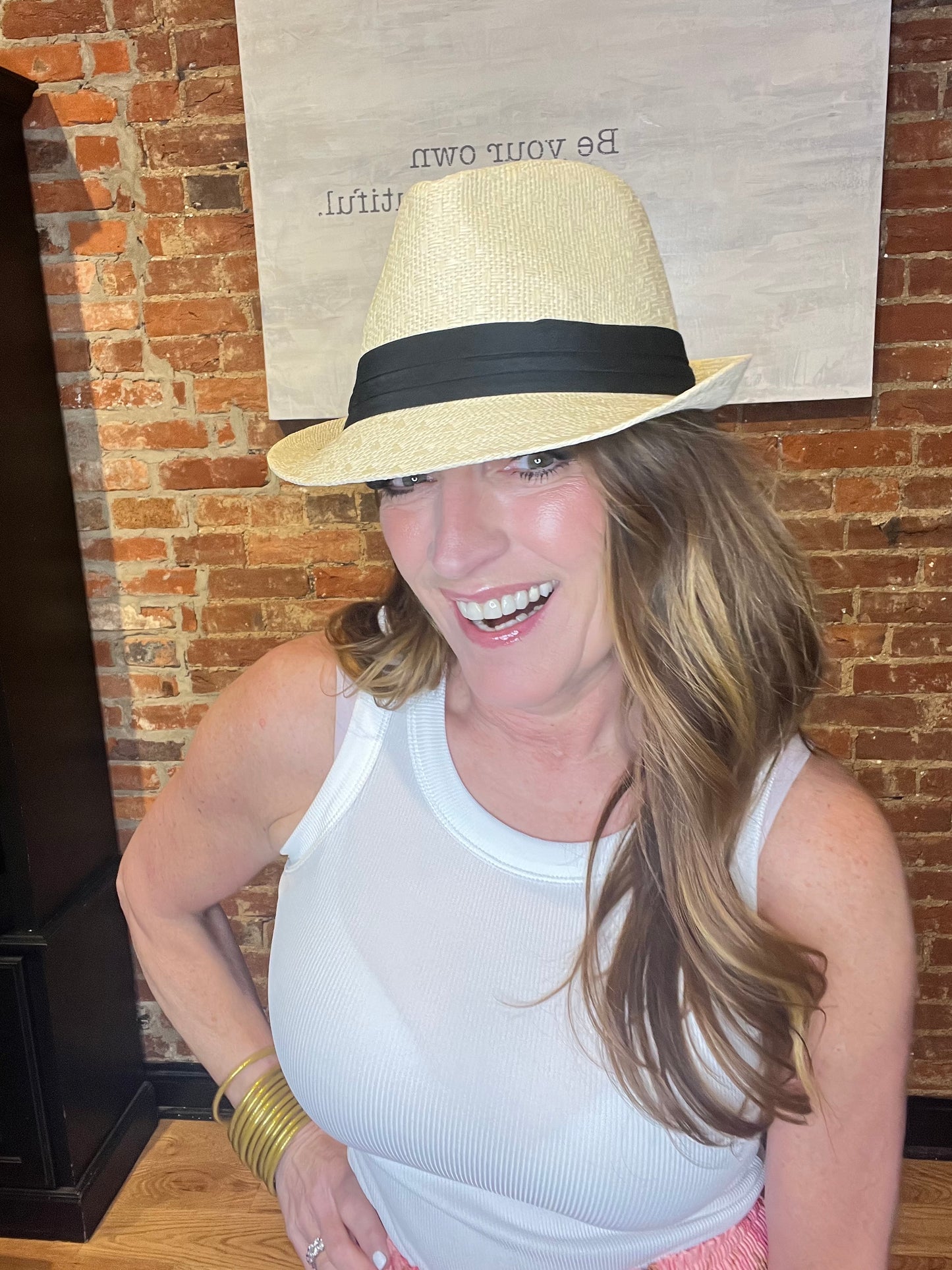 Tailored Triangle Straw Fedora
