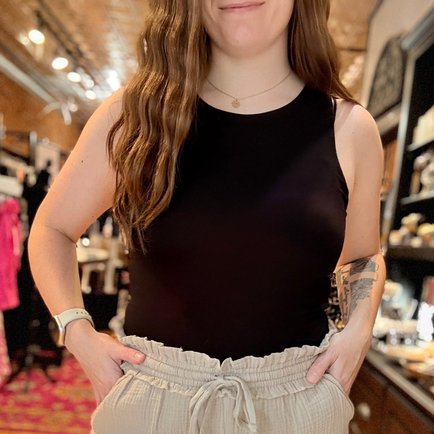 Black Premium Rayon Tank