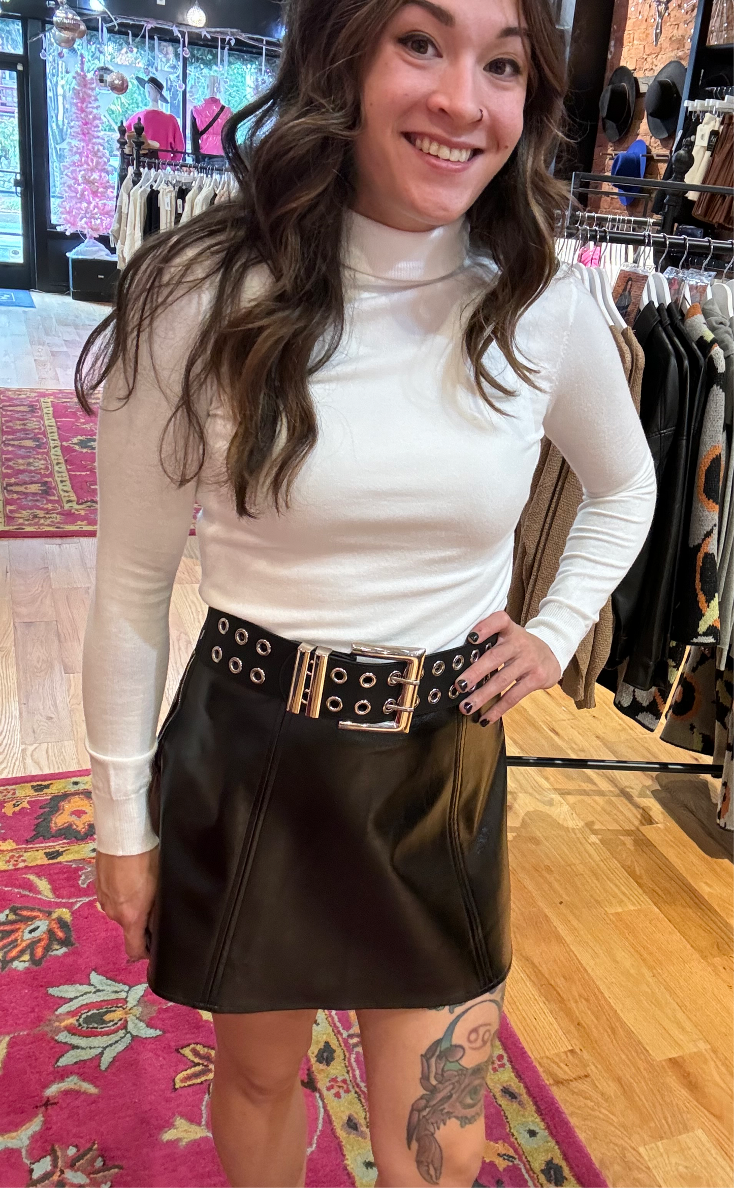 White Turtleneck Sweater Long Sleeve Top
