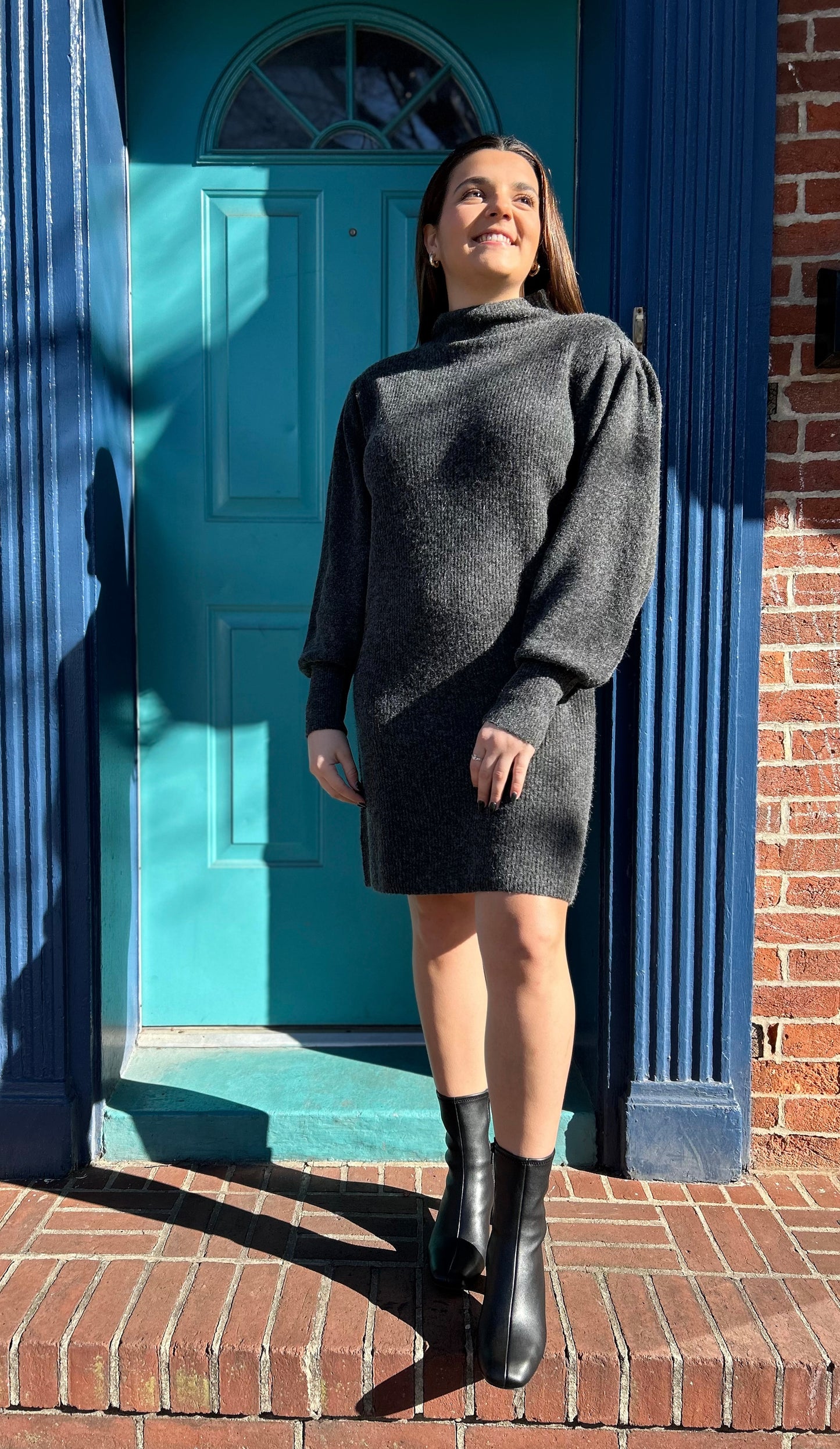 Wishing On Winter Knit Sweater Dress