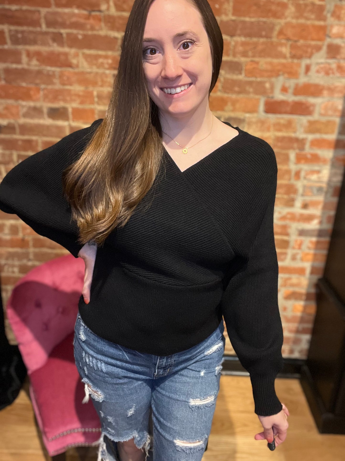 Beyond Cozy Cross Wrap Sweater