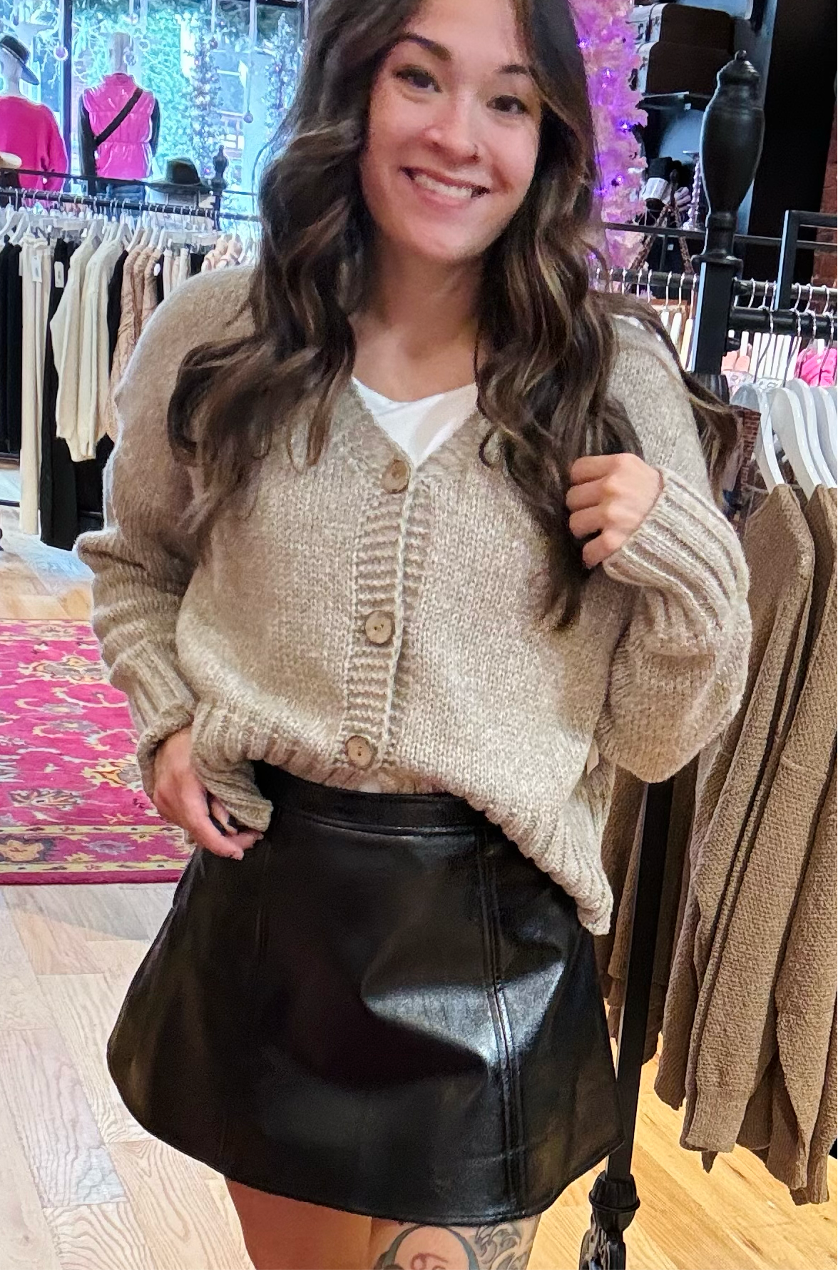 Flirty Days Metallic Mini Skirt