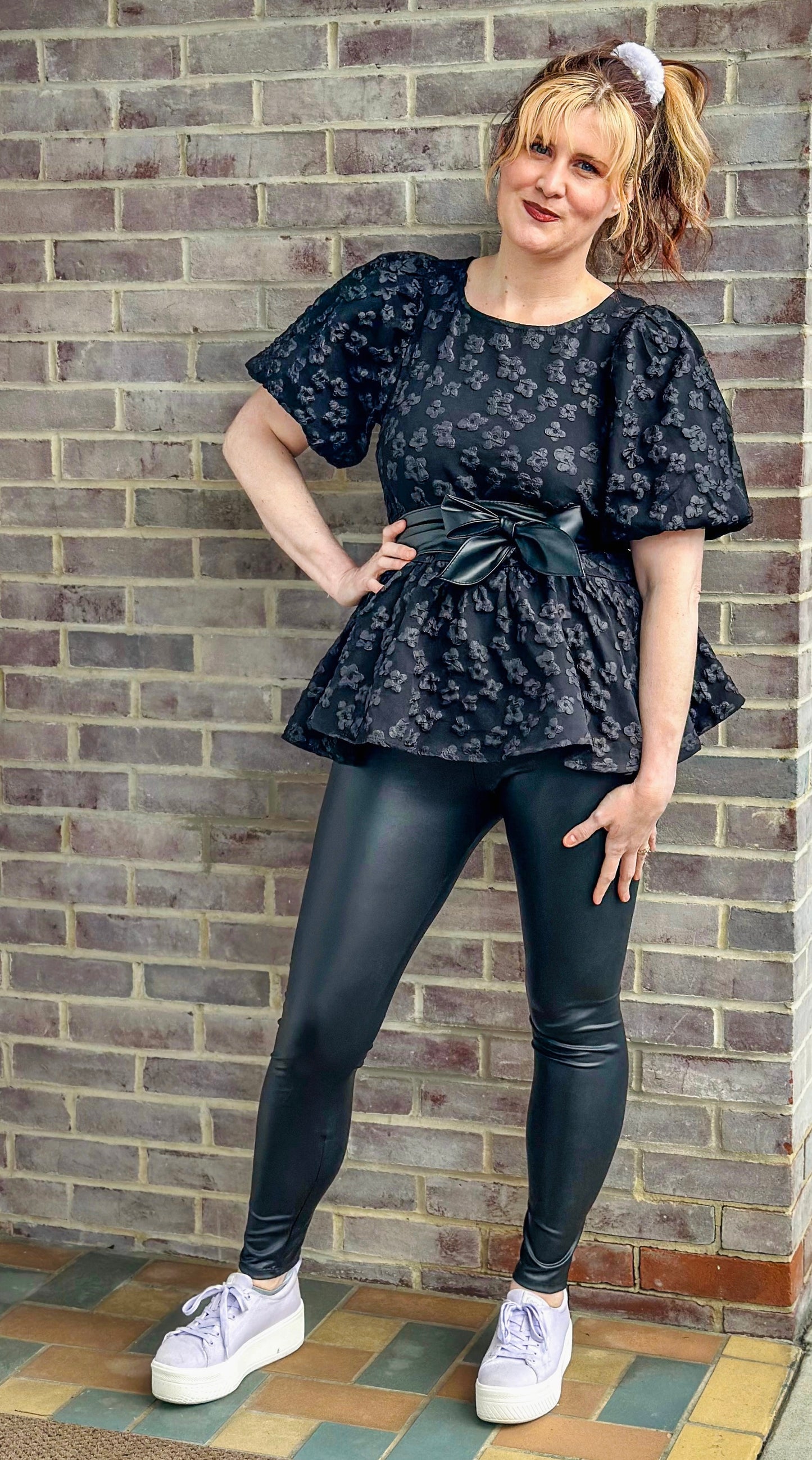 Darling Alexa Jacquard Peplum Top