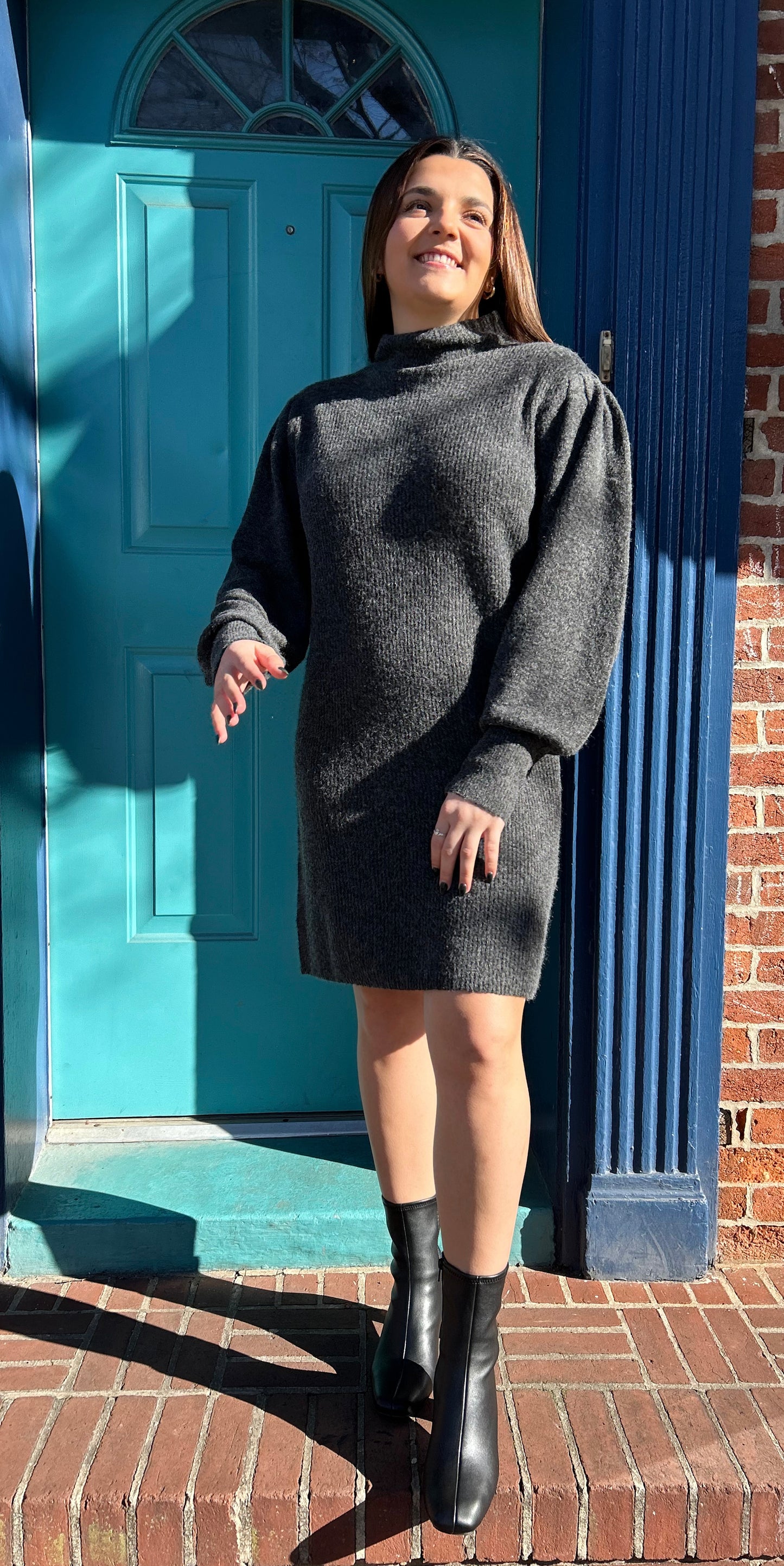 Wishing On Winter Knit Sweater Dress