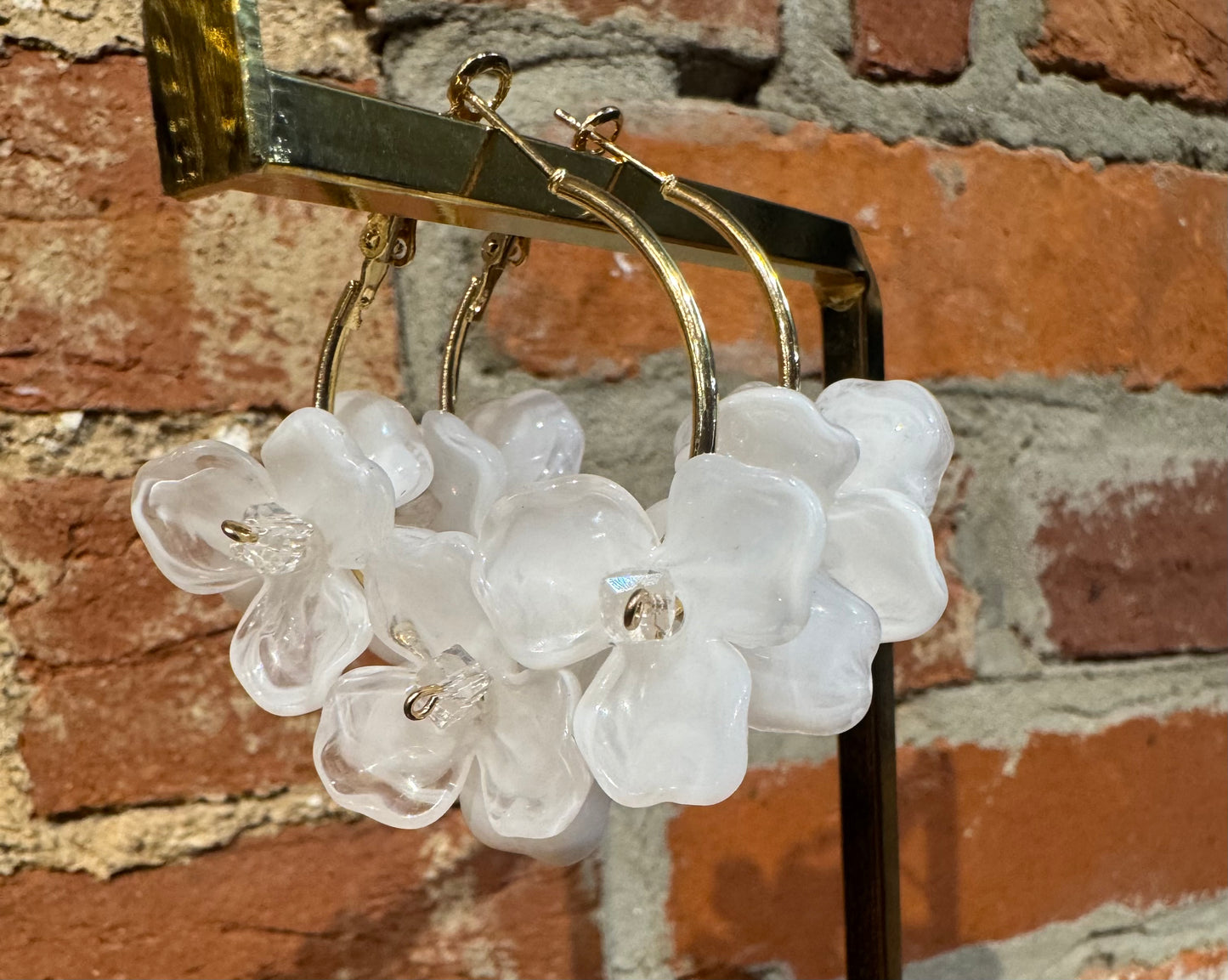 Orecchini a cerchio con fiori Precious Pick