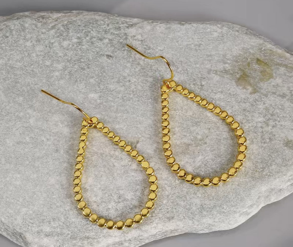 Keep It Contemporary Gold Drop Earrings