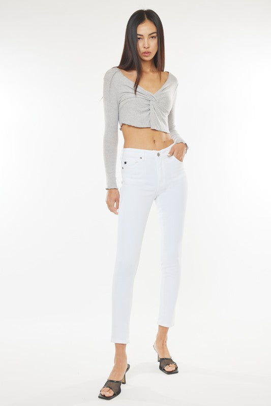 Kancan White High Rise Skinny Jeans
