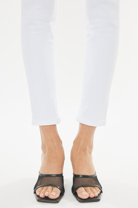 Kancan White High Rise Skinny Jeans