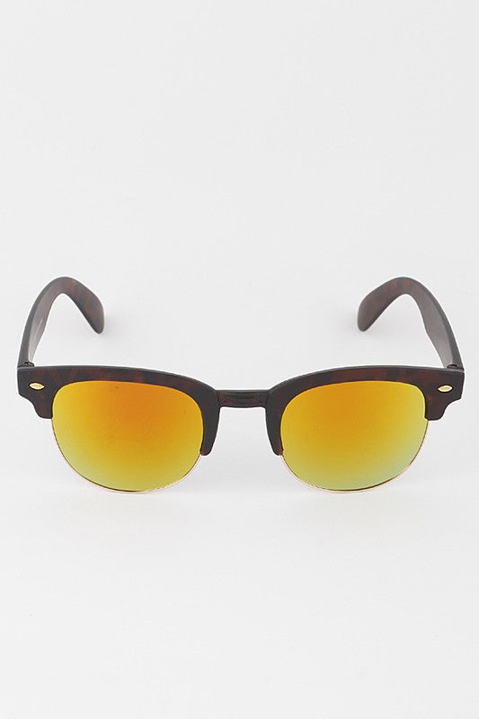 Clubmaster Polarized Mirrored Sunglasses
