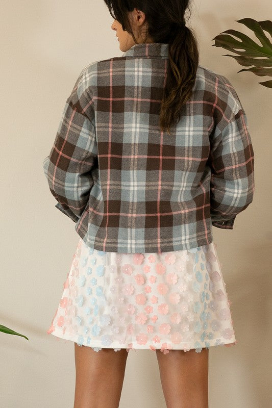 Follow Your Path Plaid Cropped Jacket
