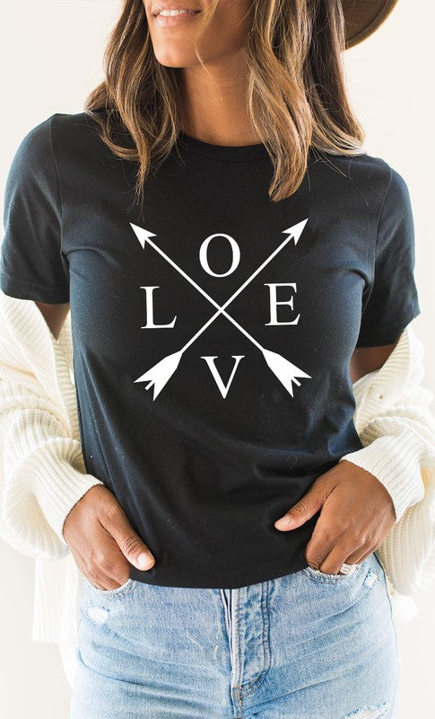 Black Love and Arrows Graphic Tee