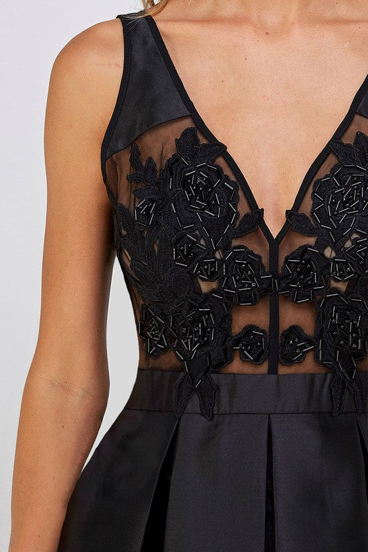 Striking Sensation Black Homecoming Dress