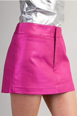 Irresistible Edge Metallic Mini Skirt