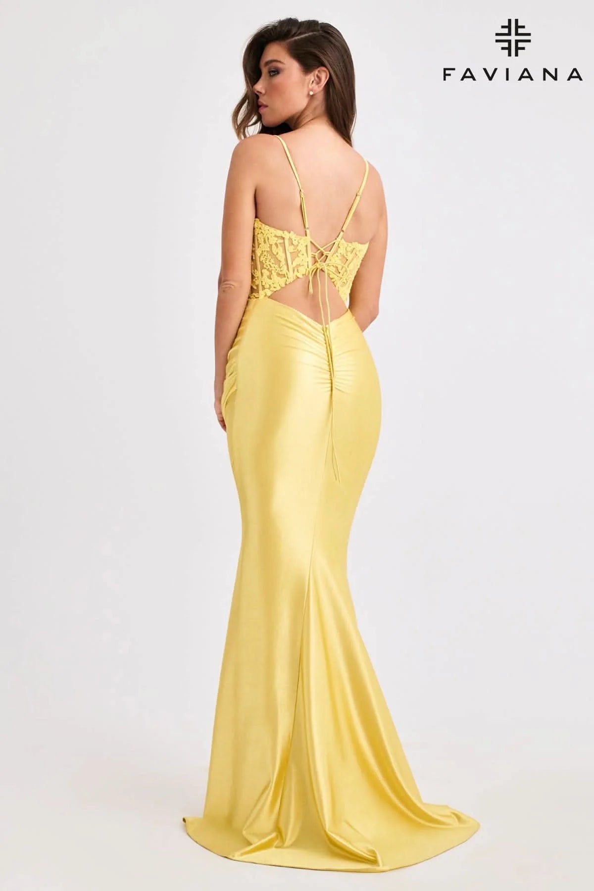 Faviana Prom Gown Yellow #11400