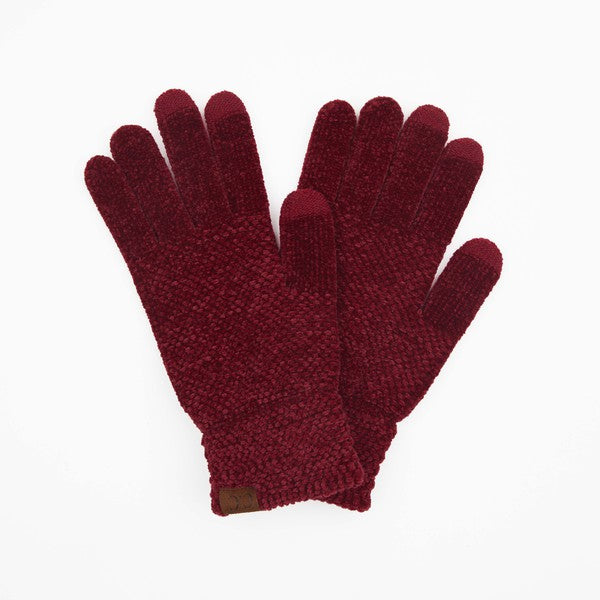 Burgandy CC Brand Texting Gloves