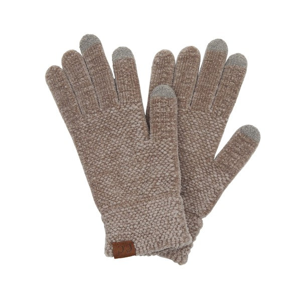 Tan CC Brand Texting Gloves