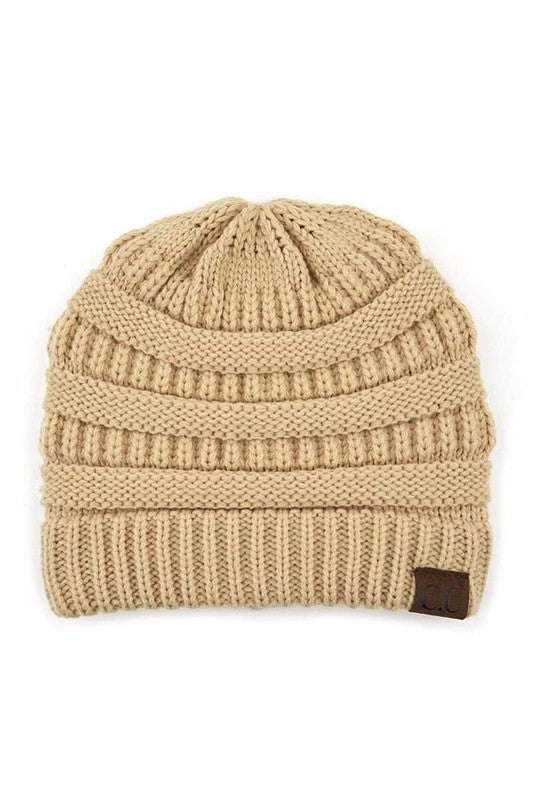 Light Camel CC Brand Beanie Hat