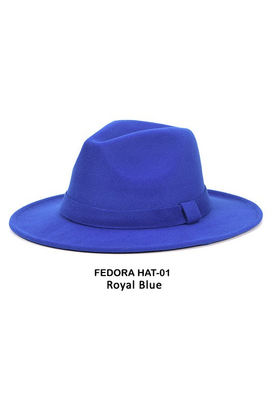 Royal Blue Retro Fedora Hats