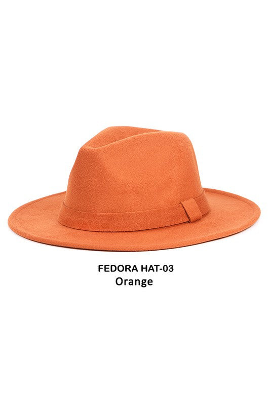 Orange Retro Fedora Hats
