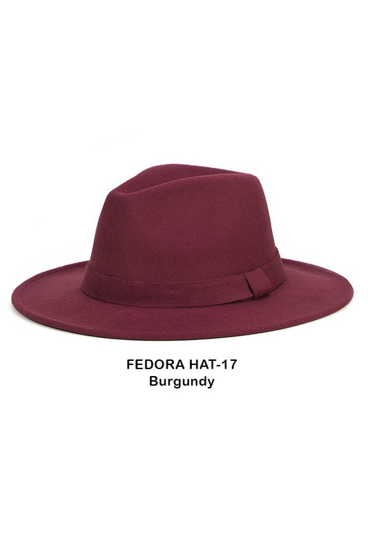 Burgundy Retro Fedora Hats