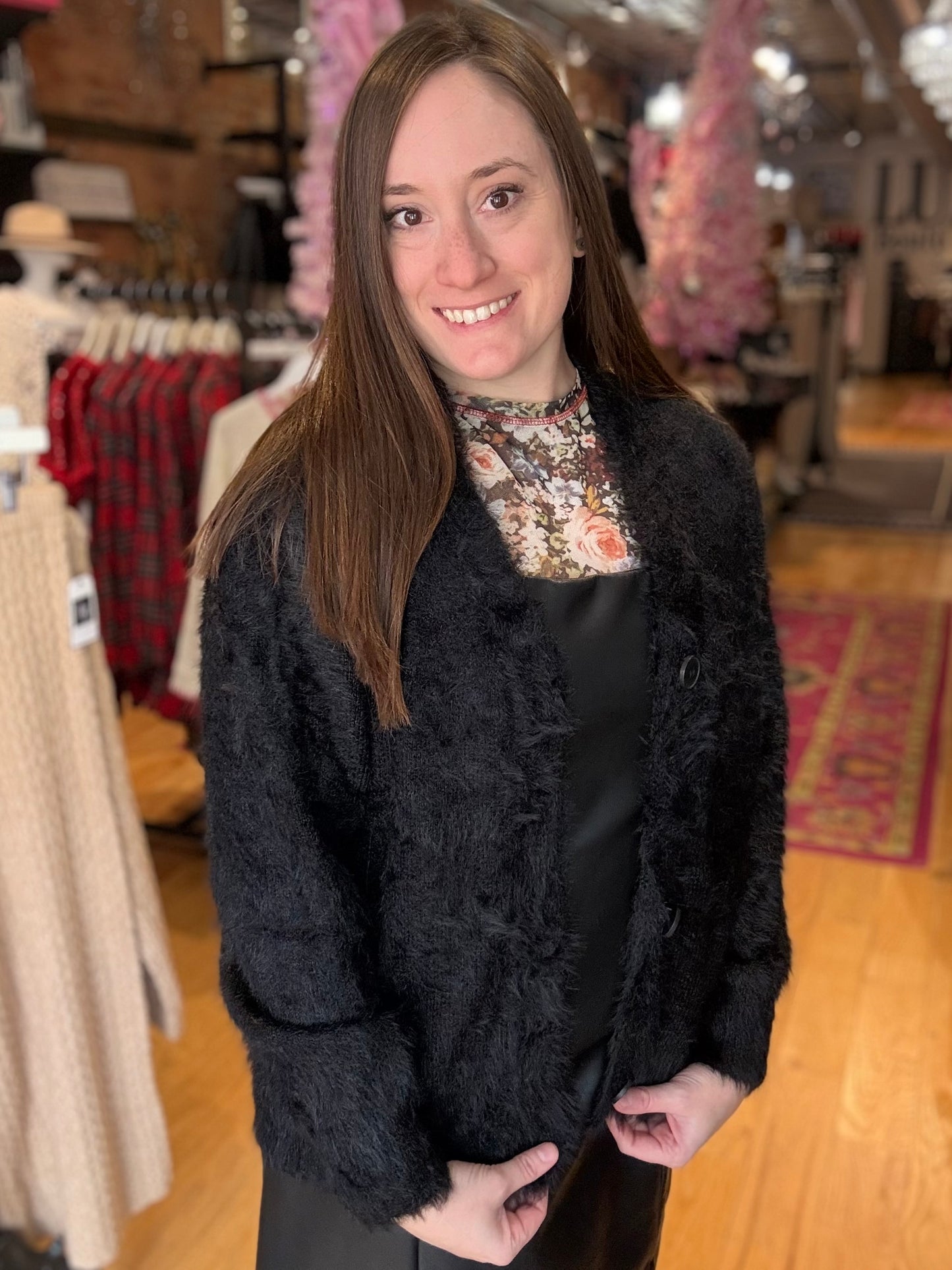 Signature Sunday Faux Fur Cardigan