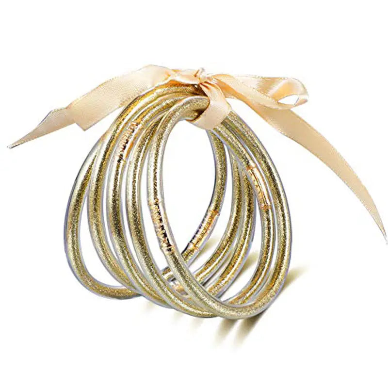 LUX Glitter Jelly Bangle Bracelets