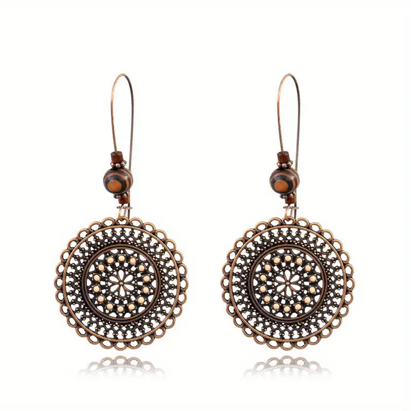 Vintage Carved Dangle Earrings