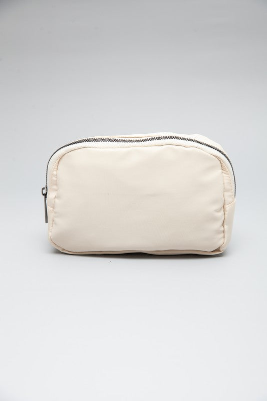 White Crossbody Sling Bag Fanny Pack Belt Bum Bag