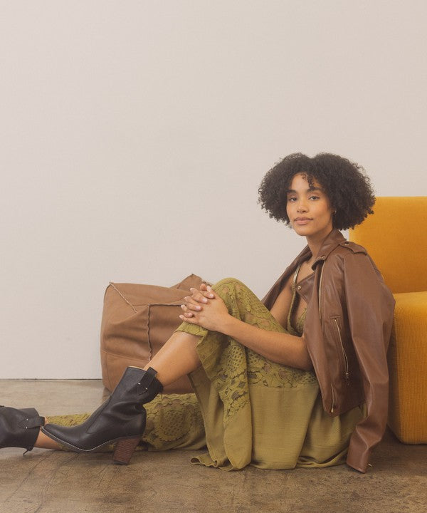The Tara Fan Paneled Western Boots