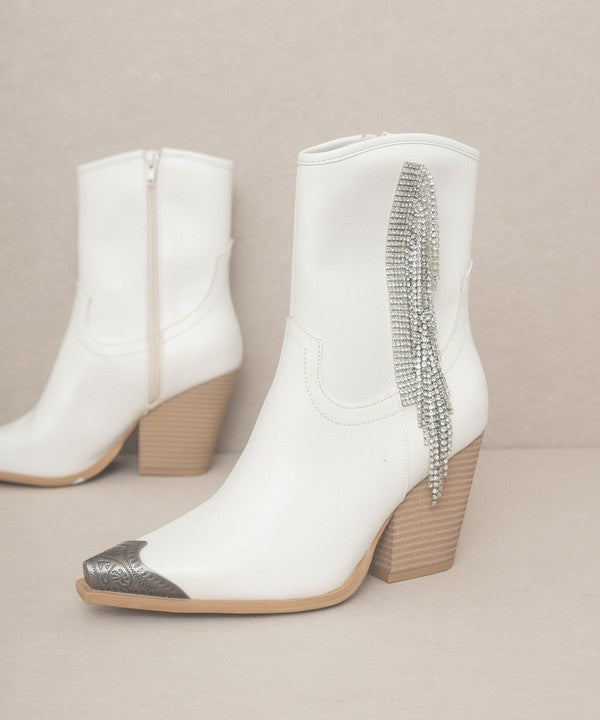 Be The Fringe Rhinestone Boots
