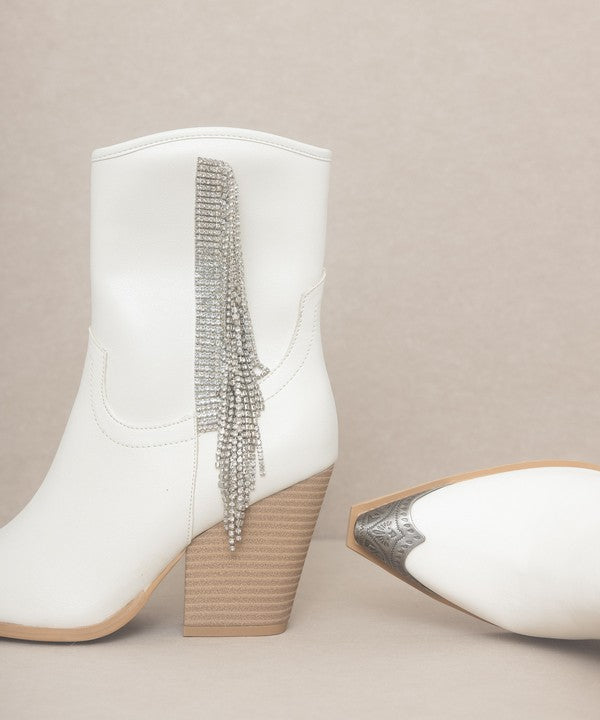 Be The Fringe Rhinestone Boots