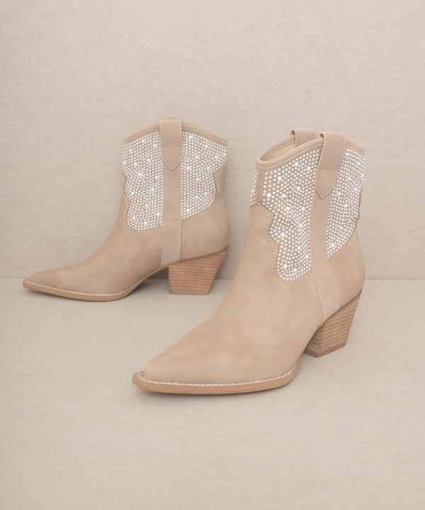 A Pearl Party Studded Western Boots