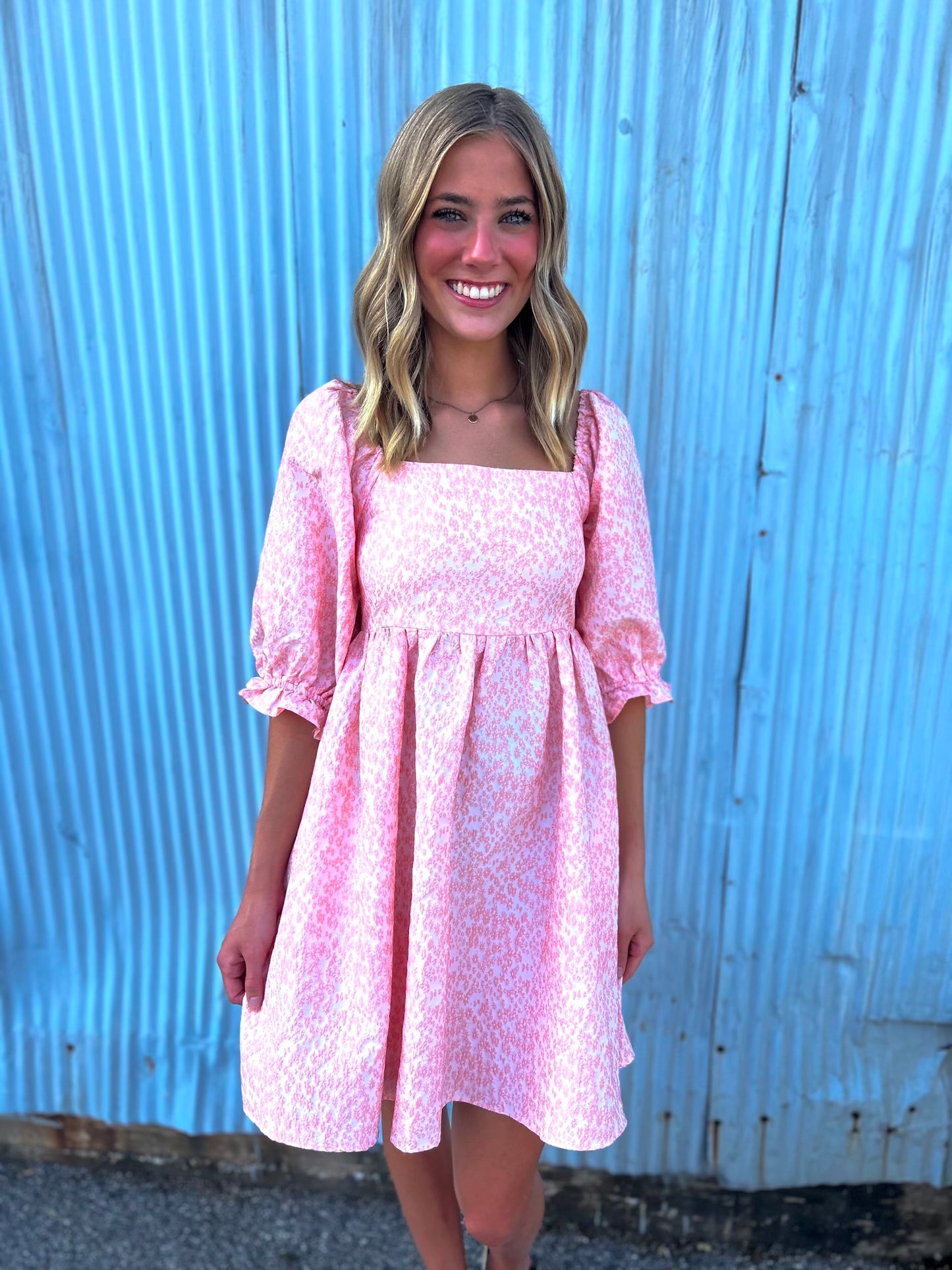 Abito babydoll a fiori "Un giorno a Georgetown"