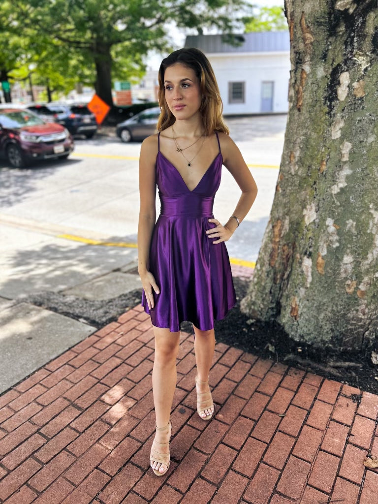 Look Good in Grape Homecoming Dress