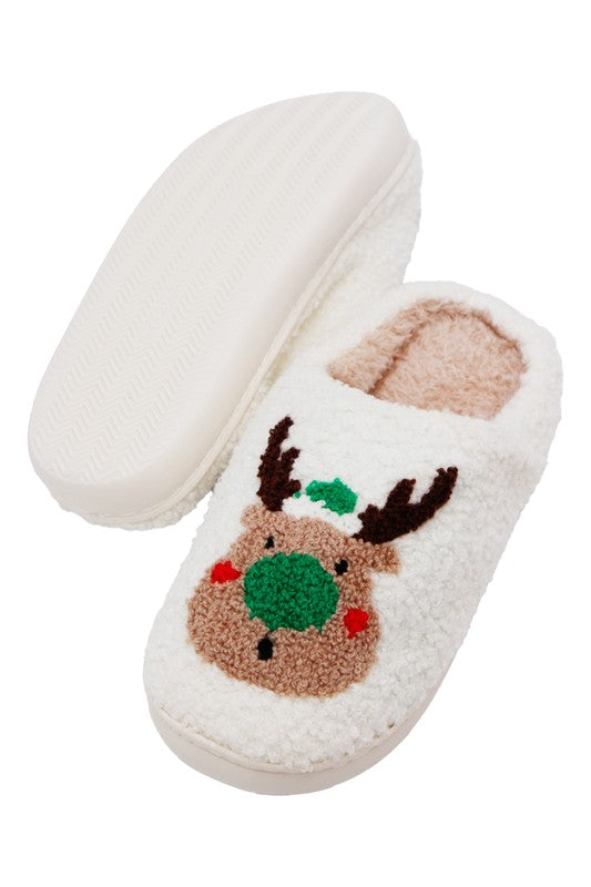 Rudolf Terry Fuzzy Fleece Slippers