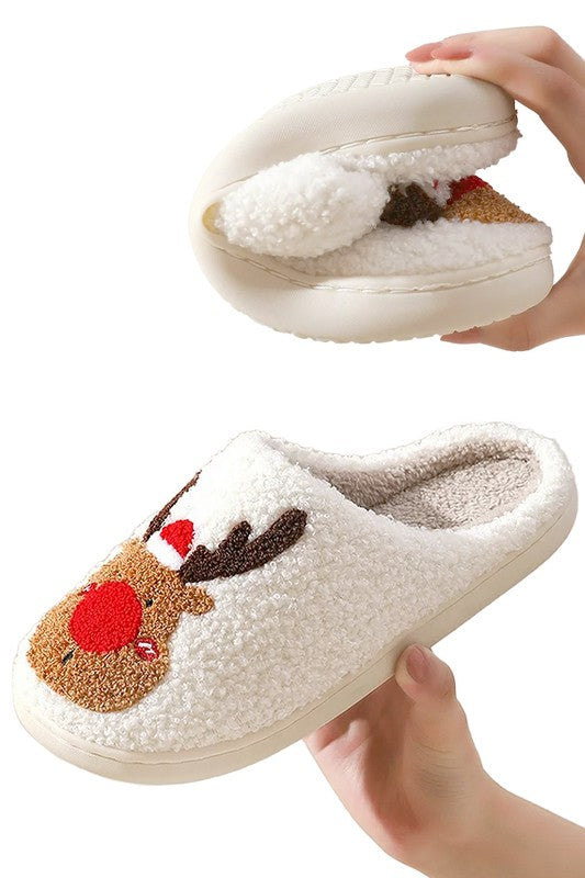 Rudolf Terry Fuzzy Fleece Slippers