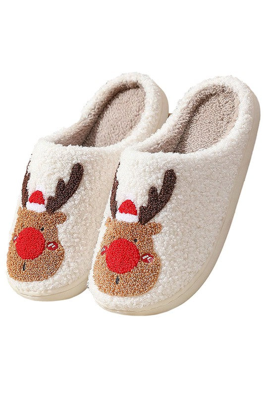 Rudolf Terry Fuzzy Fleece Slippers