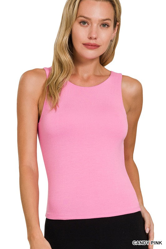 Candy Pink Premium Rayon Tank