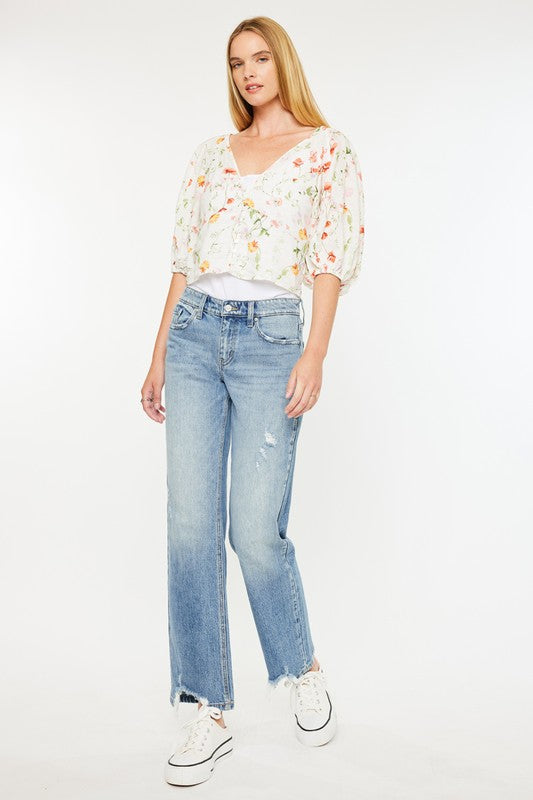 KanCan Premium Mid Rise True Straight Jeans
