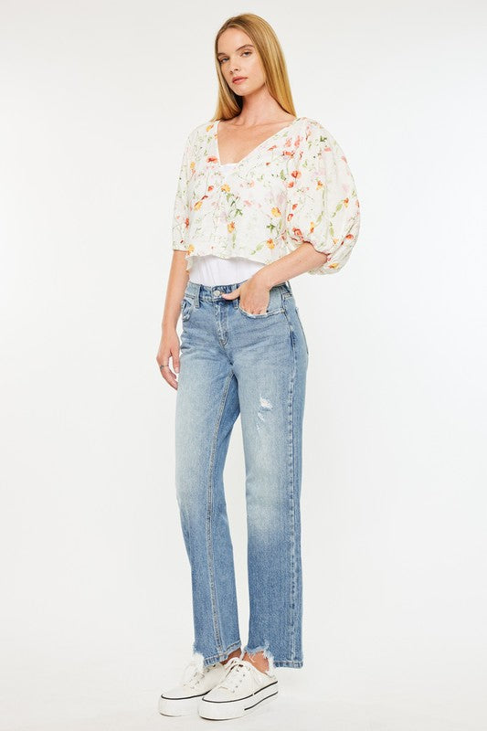 KanCan Premium Mid Rise True Straight Jeans