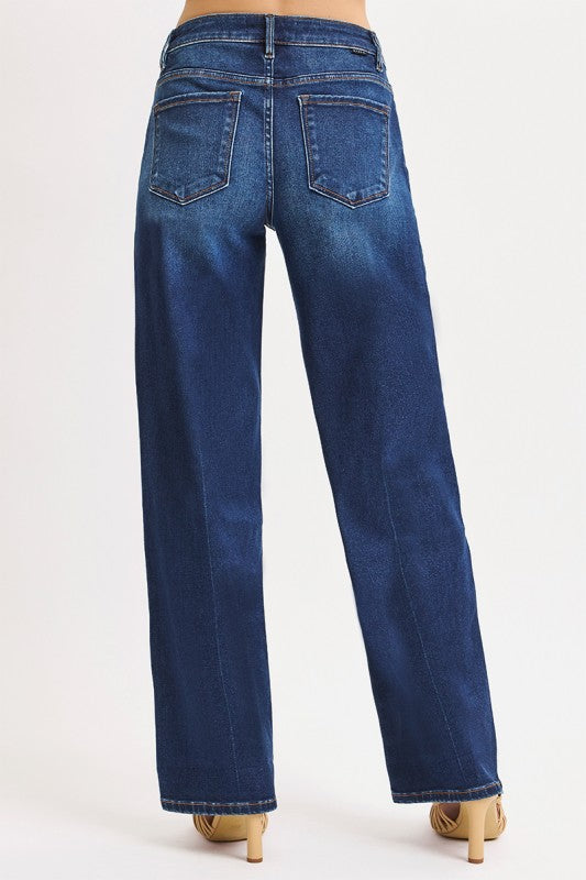 Blue jeans on a white background
