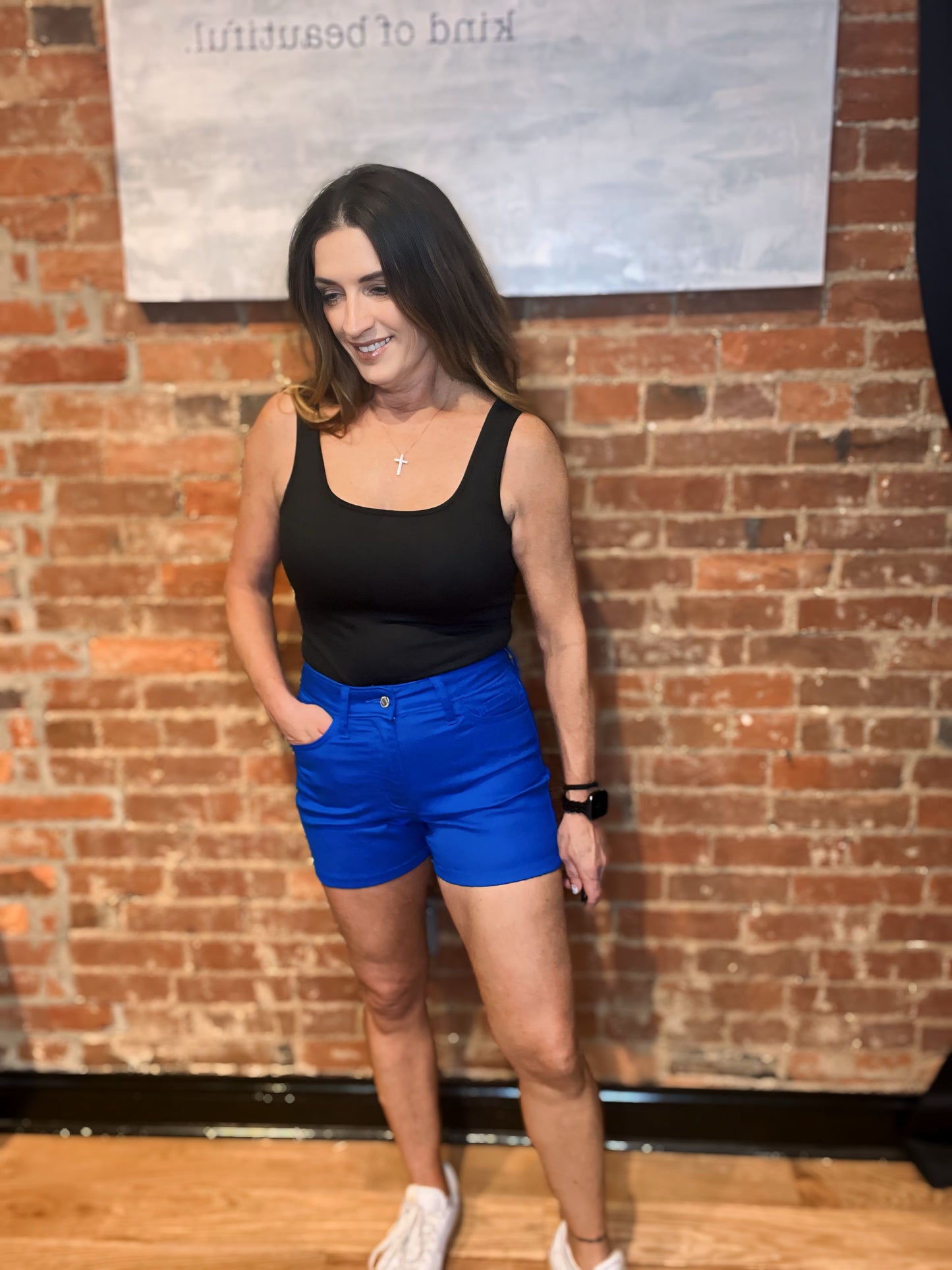 Zenana High Rise Color Denim Shorts